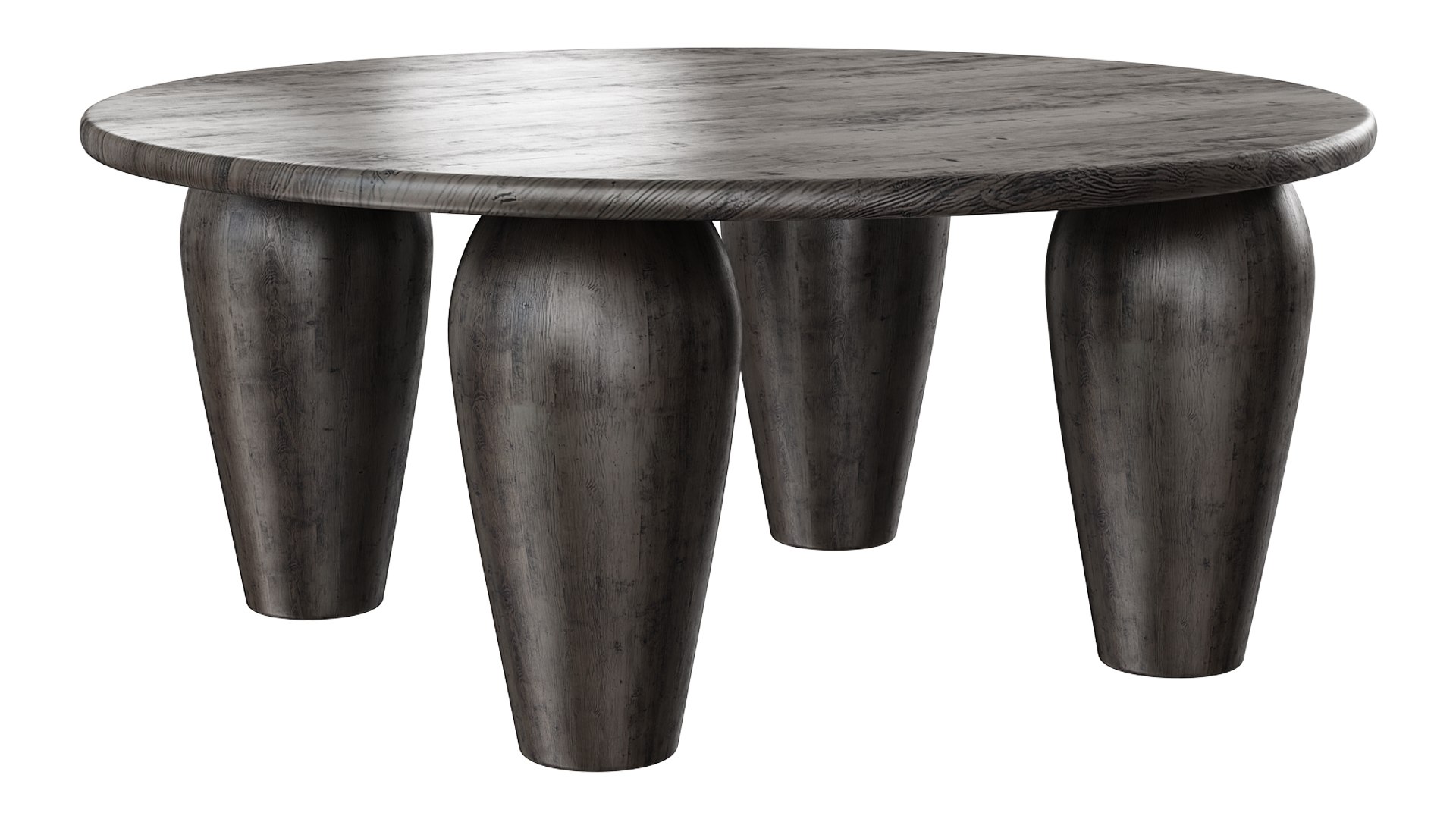 Mixed Reclaimed Wood Round Coffee Table 3D Model - TurboSquid 2122672