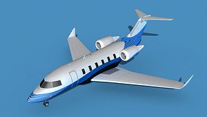 3D Bombardier CL604 Challenger V10