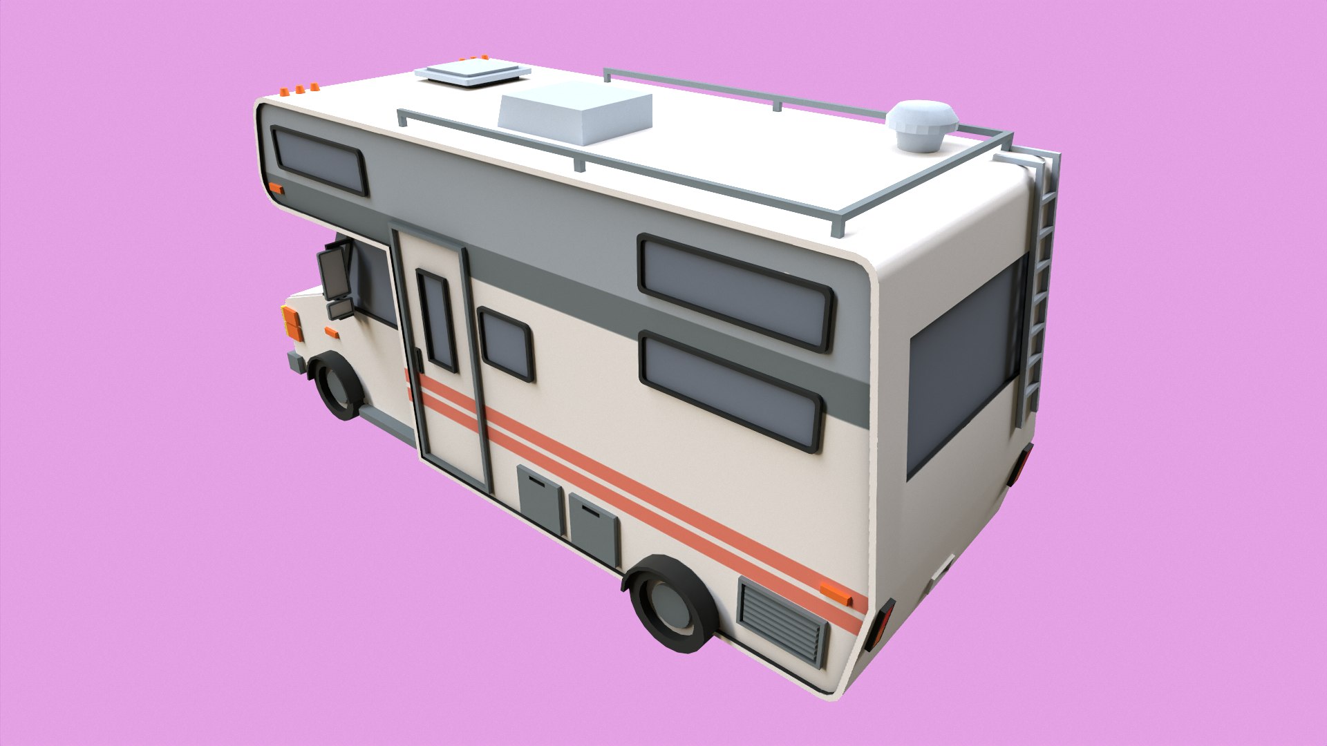 3D Lowpoly Camper - TurboSquid 2040917