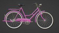women pink bike