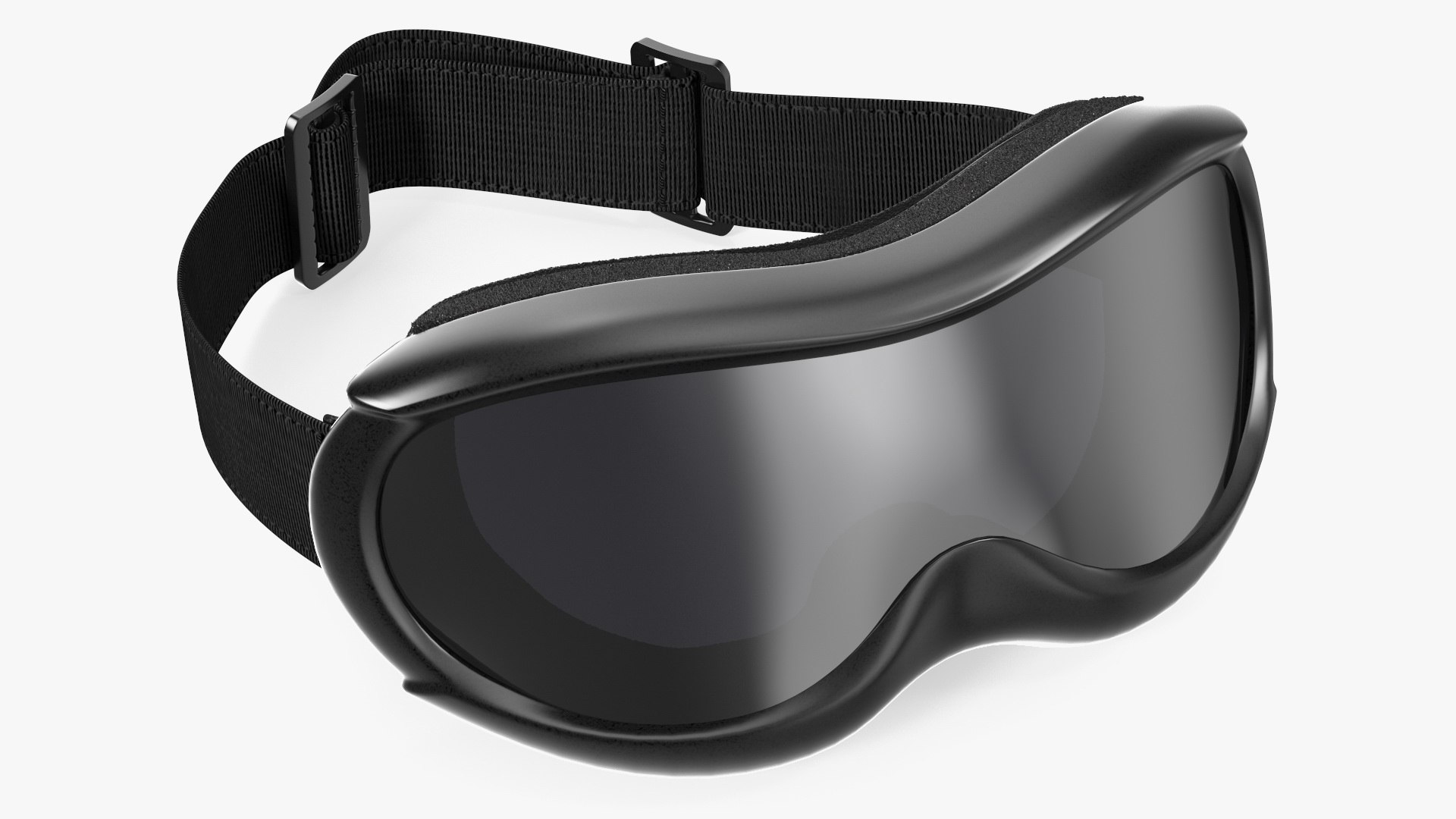 Black Ski Goggles 3D model preview