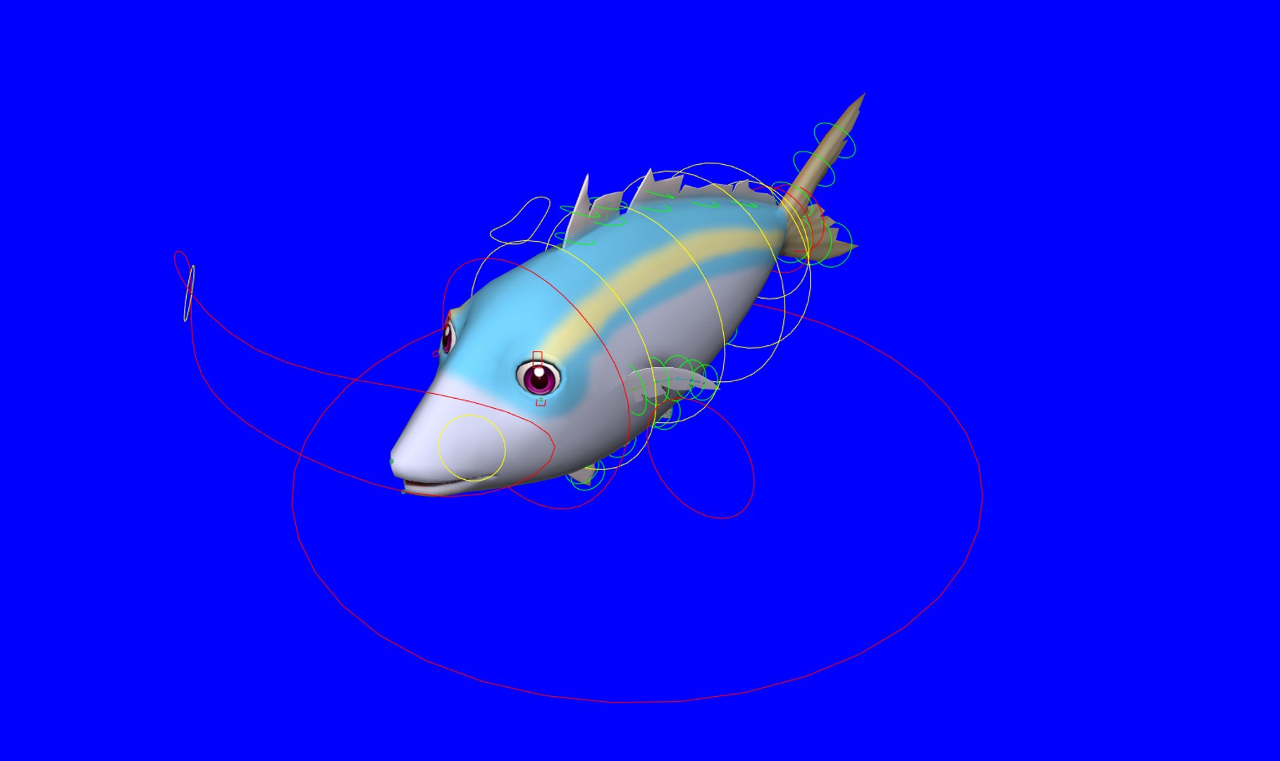 3D Yellowstripe Scad Fish Toon - TurboSquid 1585532