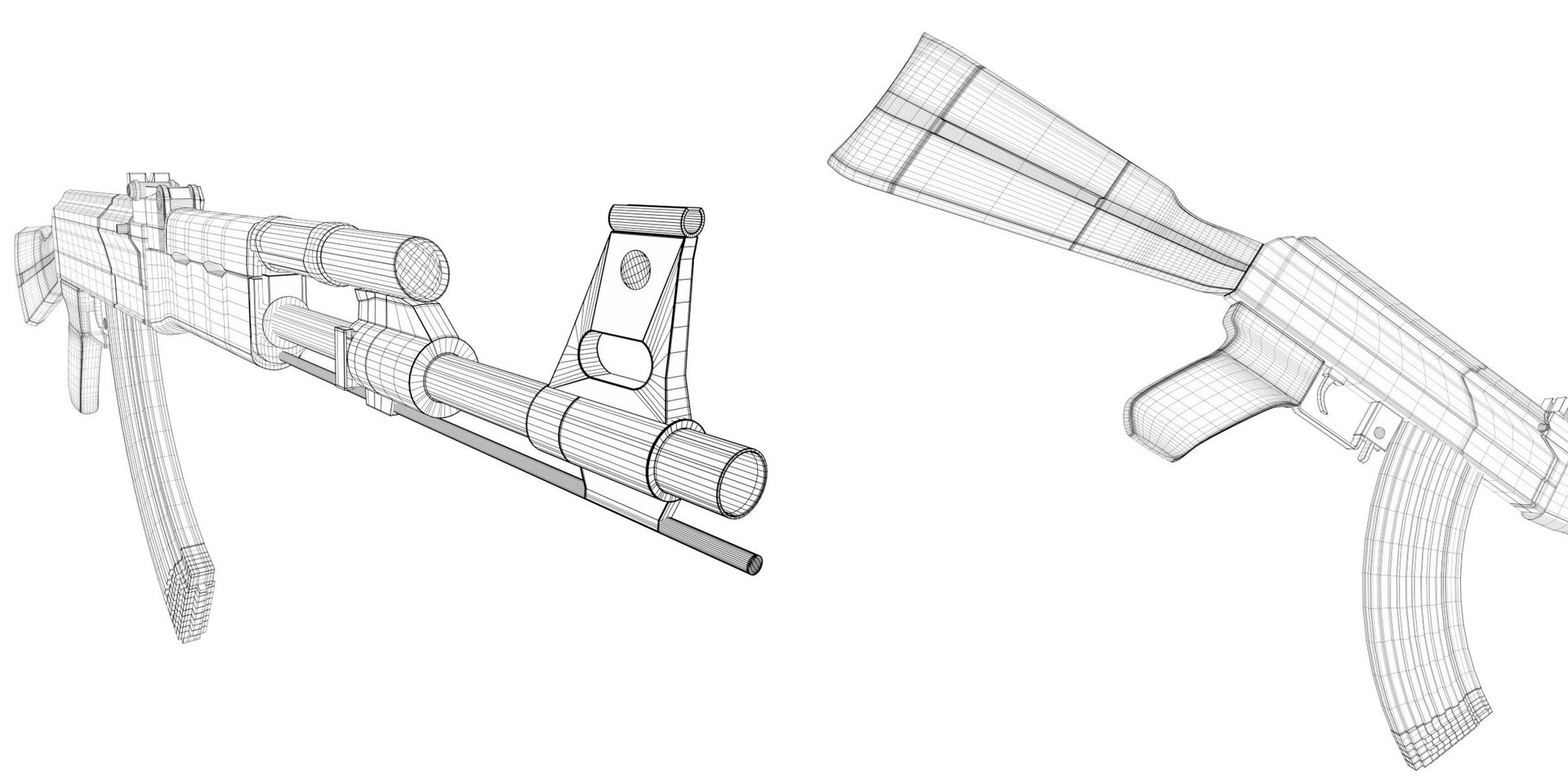 Ak-47 Kalashnikov Assault Rifle 3d Model