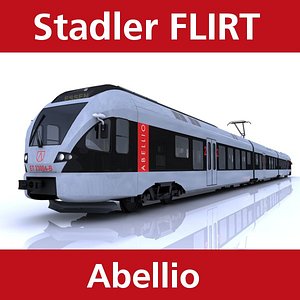 flirt passenger train abellio 3d model