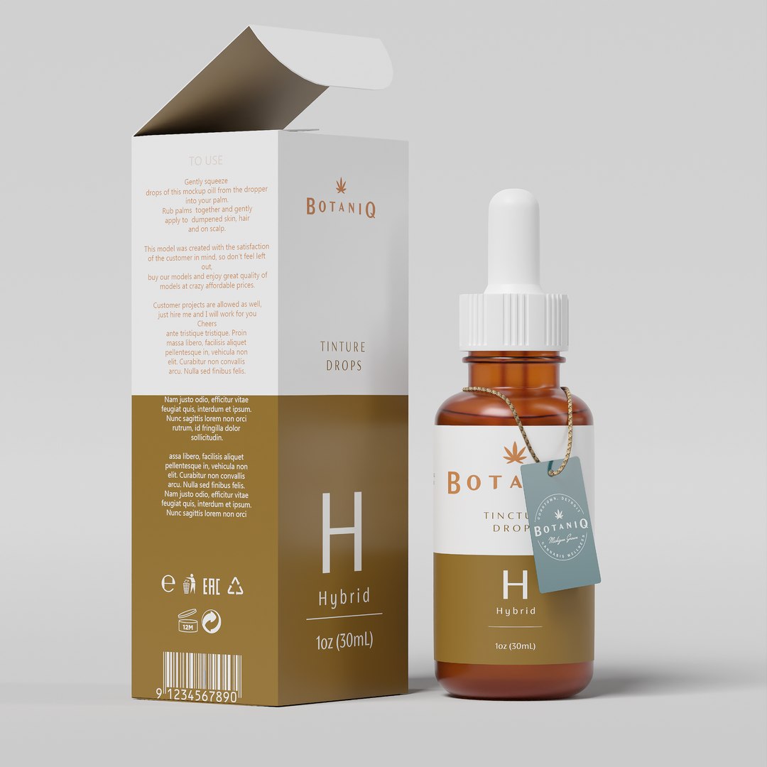 BOTANIQ Tinture Drops Hybrid 3D Model - TurboSquid 2286051