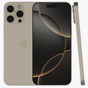 iPhone 16 Pro Max Natural Titanium 3D model