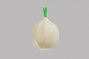 Cartoon Garlic 3D model