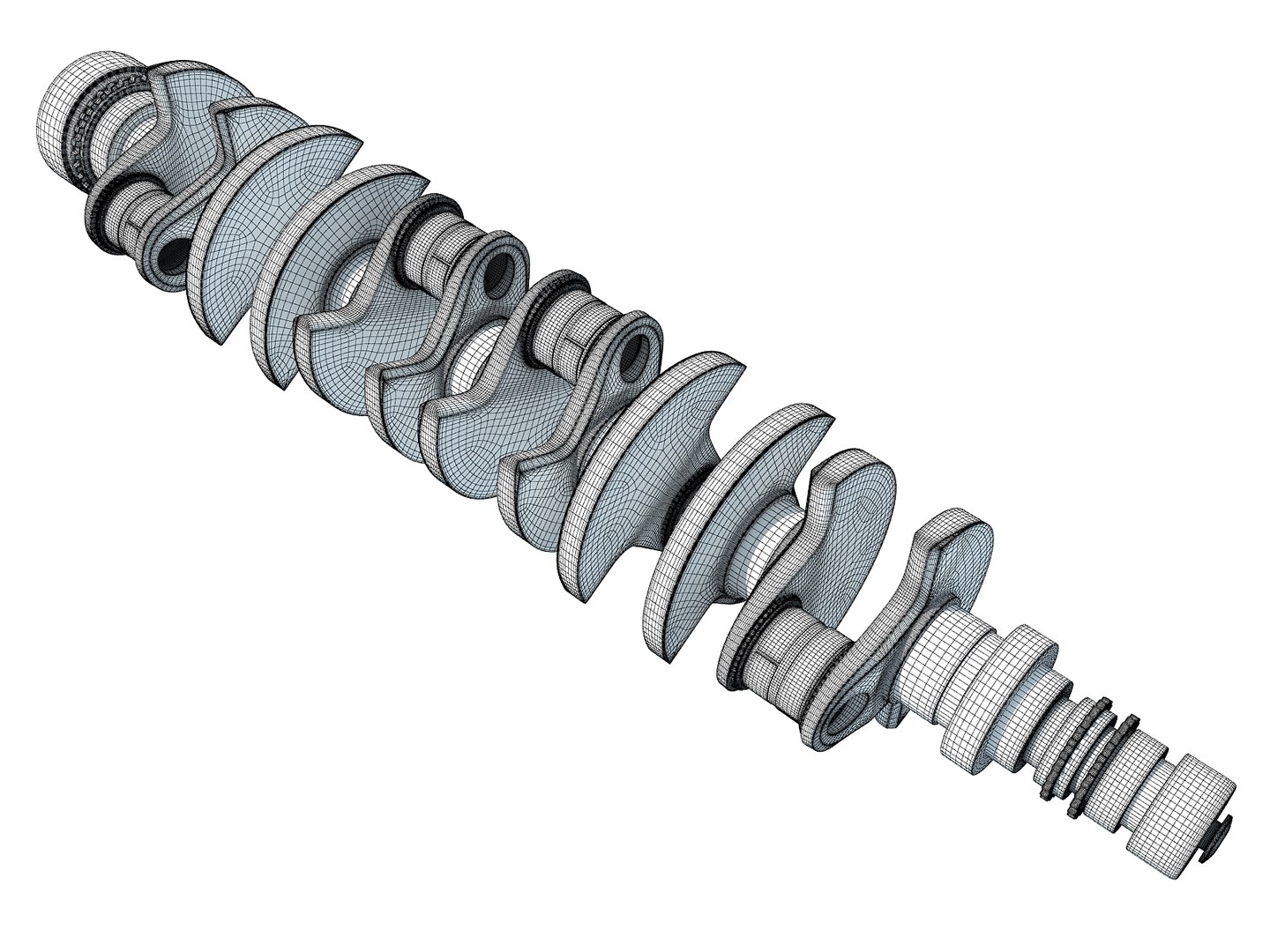 V12 Crankshaft Engine 3D Model - TurboSquid 1390242