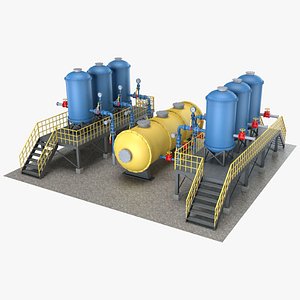 industrial silo 3 3D