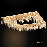 lolli e memmoli ugolino system square crystal chandelier flush lamp modern contemporary ceiling
