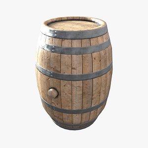 barrel wooden wood 3d obj