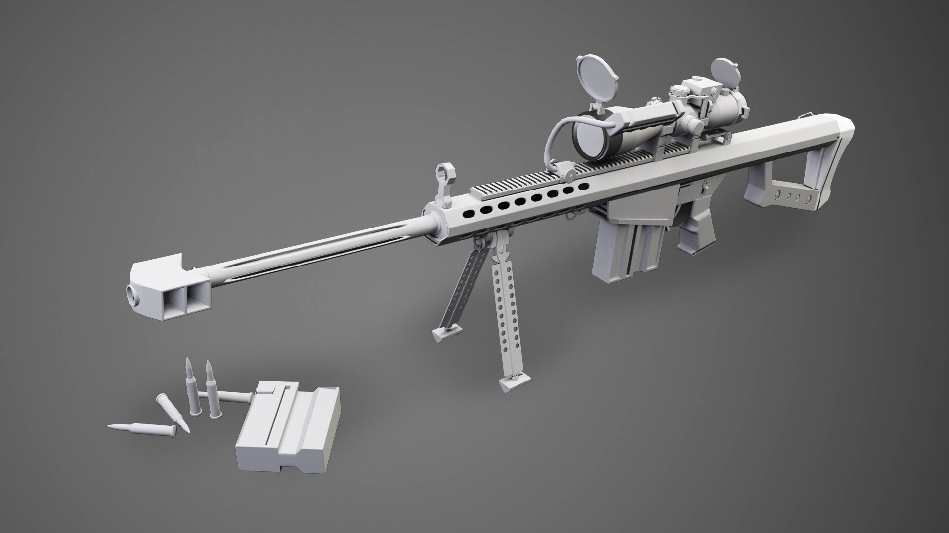3D sniper rifle gun set model - TurboSquid 1352453