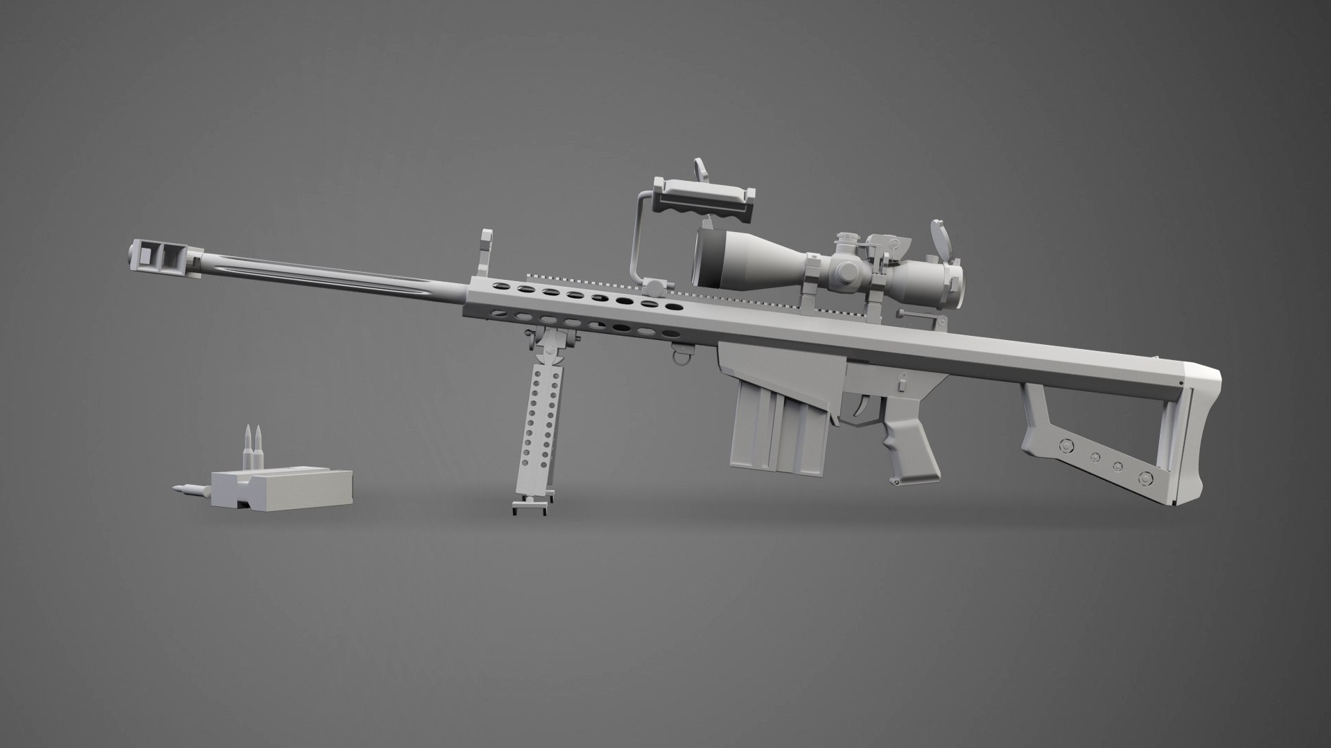 3D sniper rifle gun set model - TurboSquid 1352453