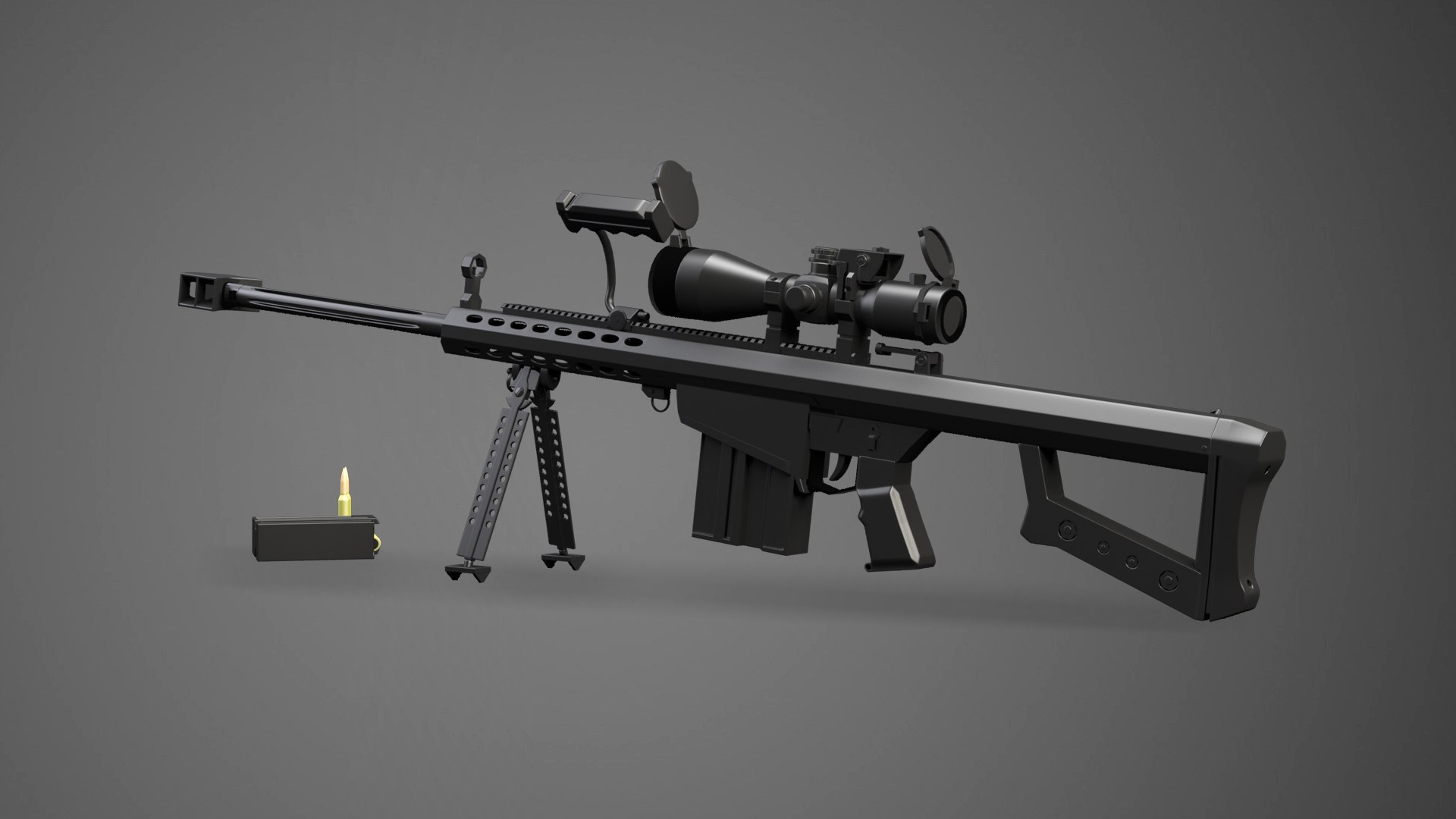 3D sniper rifle gun set model - TurboSquid 1352453