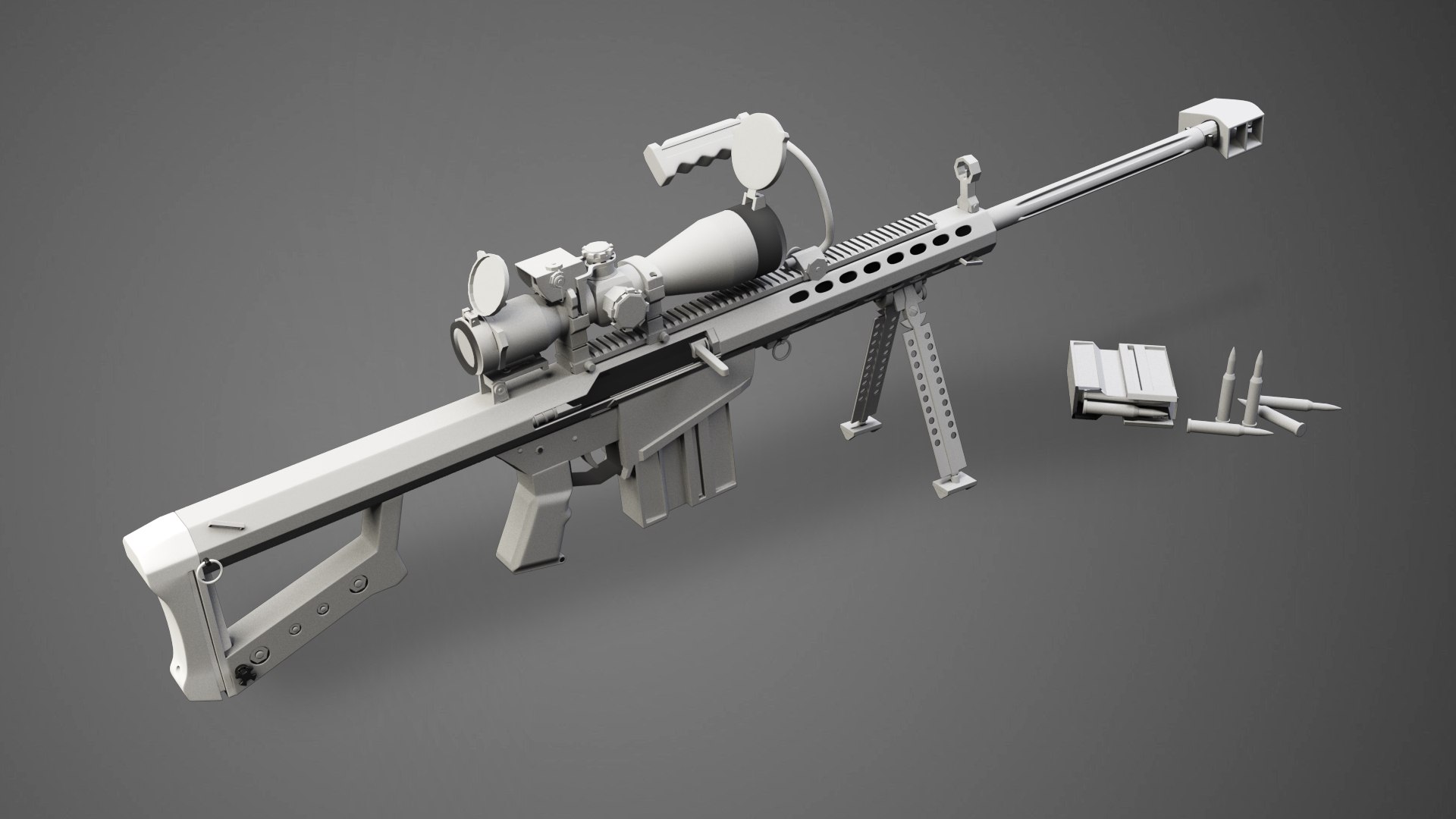 3D sniper rifle gun set model - TurboSquid 1352453