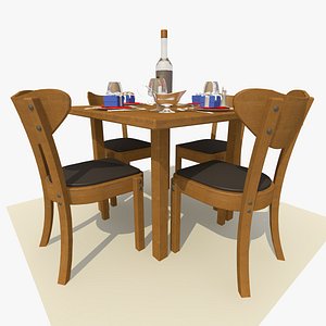 Square Oak Restaurant Table