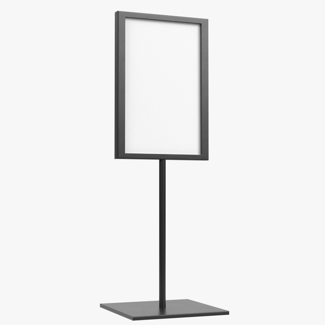 Tabletop Sign Holder 4 Model TurboSquid 2086261