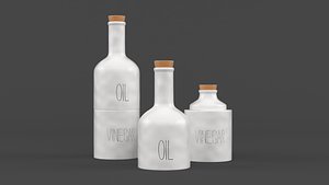 Ceramic Vinegar Bottle 3D