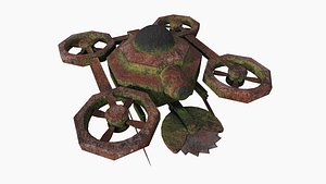 SciFi Military Drone I10 Destroyed - War Vehicle Fantasy
