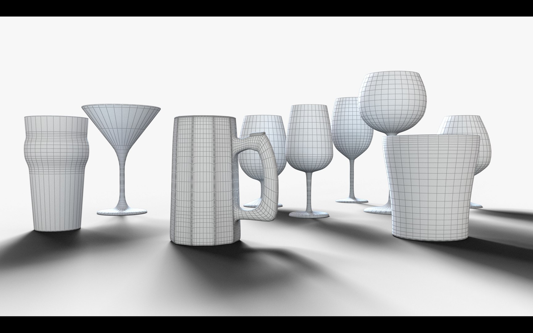 Drinking Glass Collection 3D Model TurboSquid 1969154