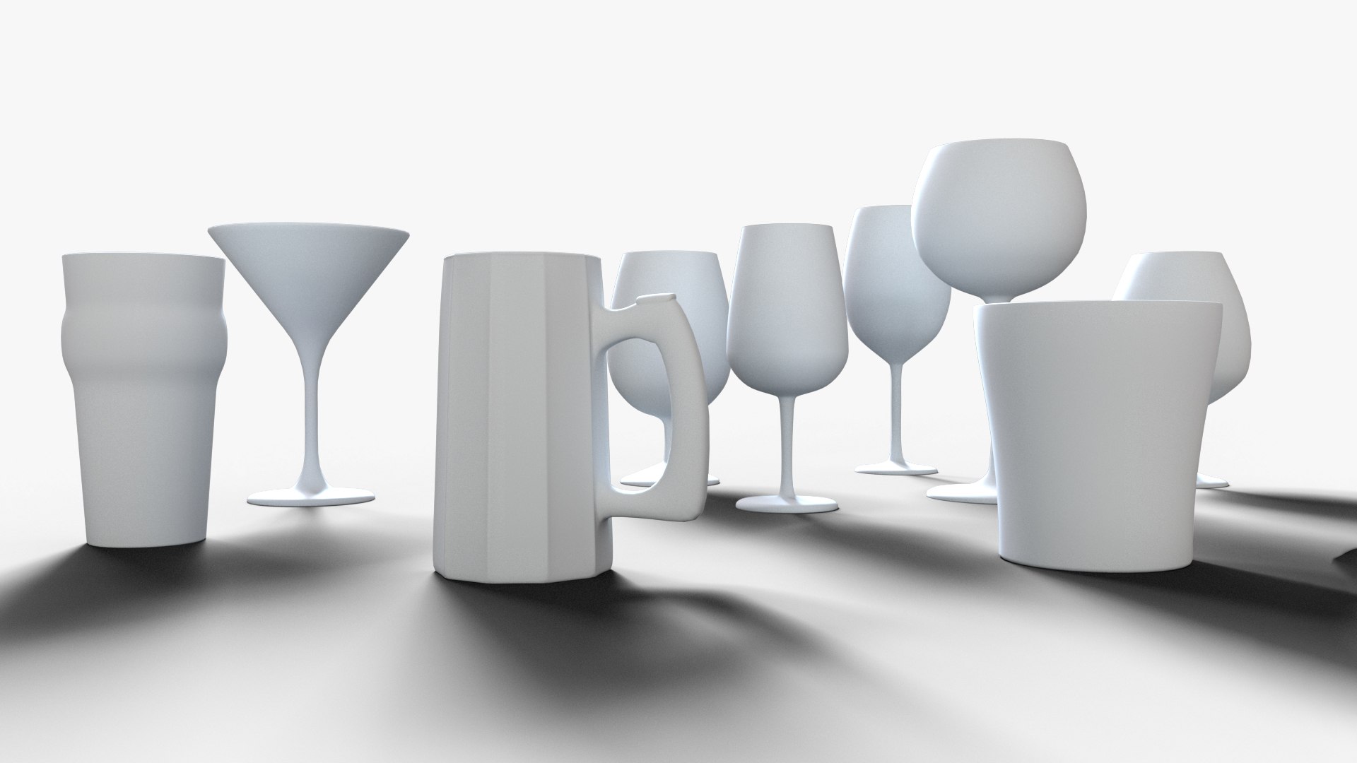 Drinking Glass Collection 3D Model TurboSquid 1969154