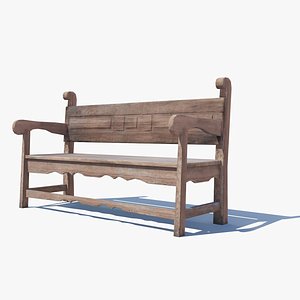 Wooden bench