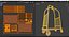 3D model Hotel luggage cart 3
