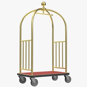 3D model Hotel luggage cart 3