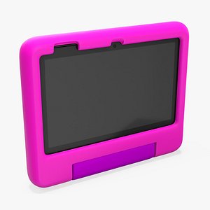 Tablet with Child Proof Case Pink 3D model