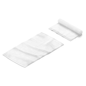 White Flat and Rolled Big Towel - bath shower fiber towels