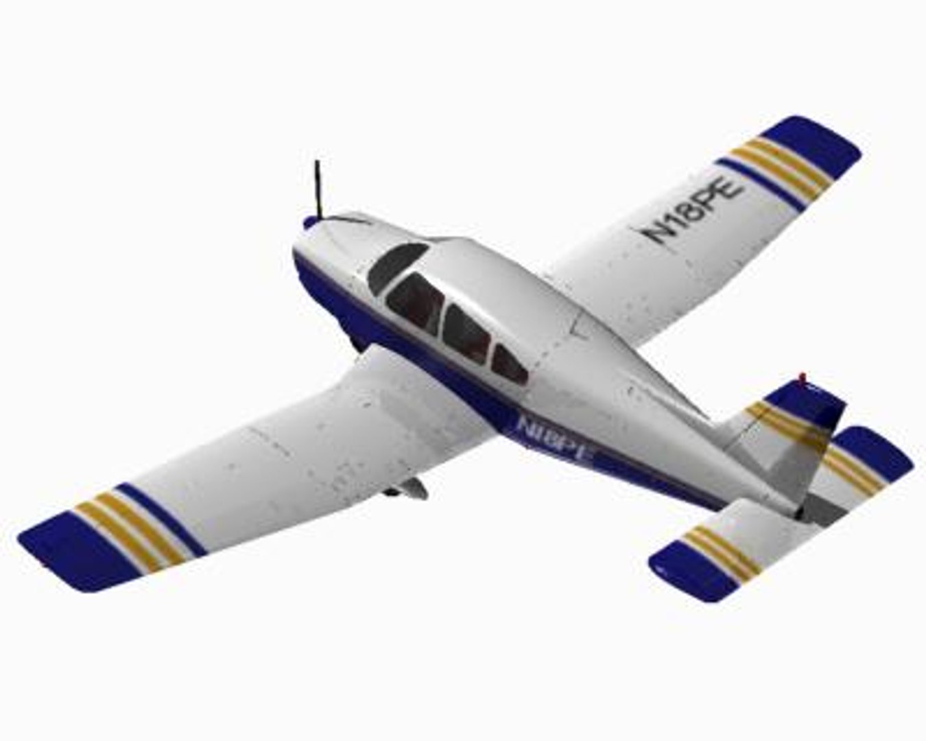 3ds Max Piper Warrior Ii Aircraft