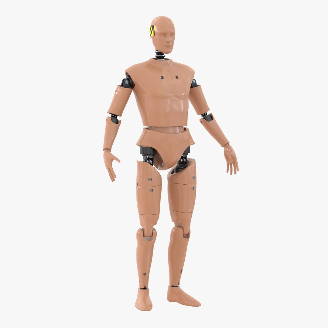 Male Crash Test Dummy Rigged 3D Model 3D model preview