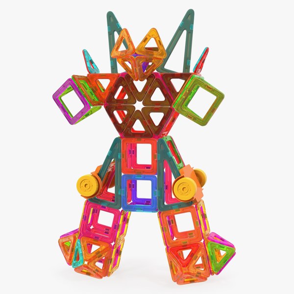 Magnetic Blocks Robot 3D Model