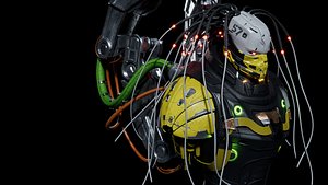 Cyborg Robot Rastas 3D