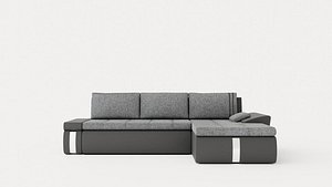 Corner Sofa Bed FADO MINI Right 3D model