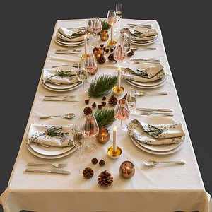 New year table setting model