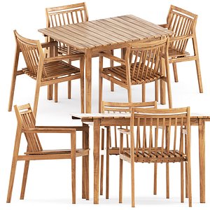 3D Sammen M1 chairs and M3 Sammen Garden table model