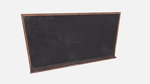 Wall Green Black Color Chalkboard 4K PBR Textures Game-Ready Low-poly 3D model