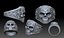 Gioielli Skull Ring 0315 Set di misure 3dm Fbx Stl Uomo Firmato