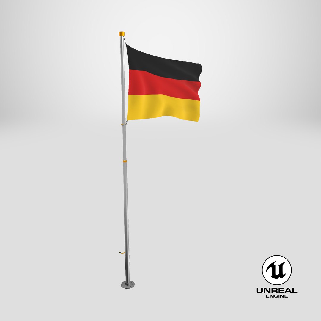 Pole Flag Germany 3D model https://p.turbosquid.com/ts-thumb/3O/BeWYZl/H9/stemcell_unreal_render/png/1715445854/1920x1080/fit_q87/a460e7a73ab30c658cb4511566a6420e9229f94e/stemcell_unreal_render.jpg