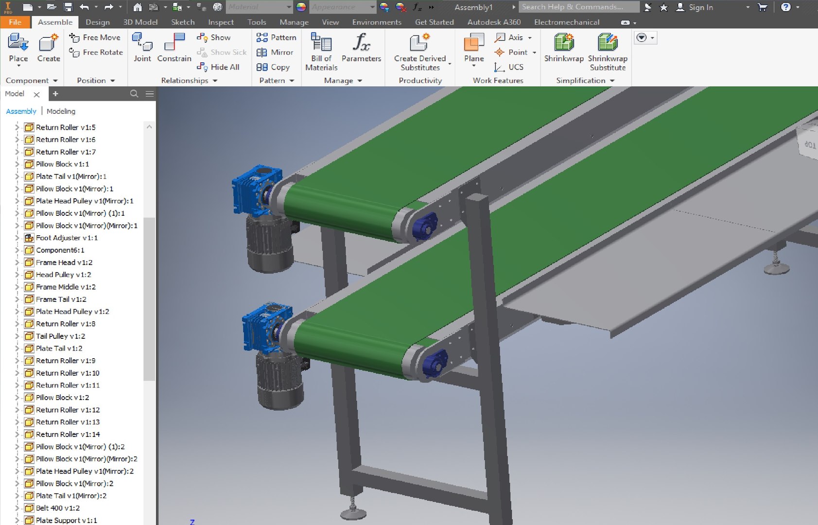 3D Model Double Decker Belt Conveyor - TurboSquid 1870708