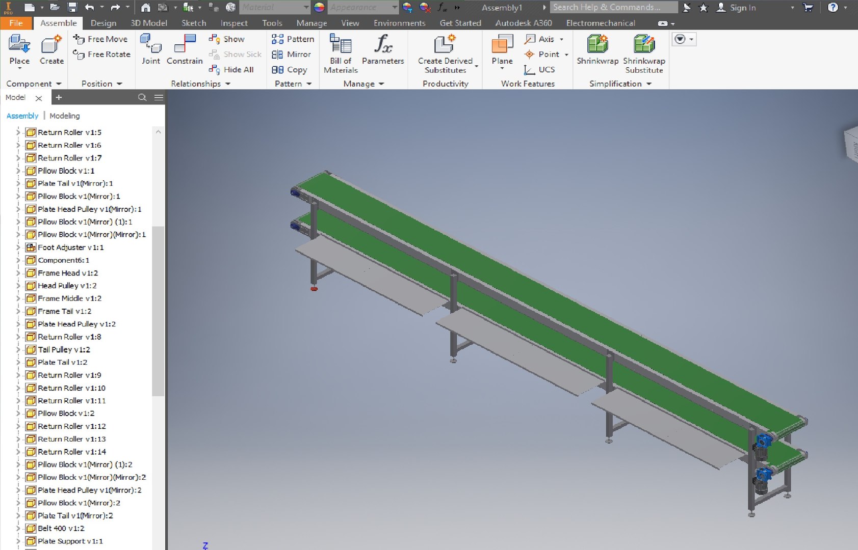 3D model double decker belt conveyor - TurboSquid 1870708