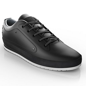 casual leather shoes 3D model
