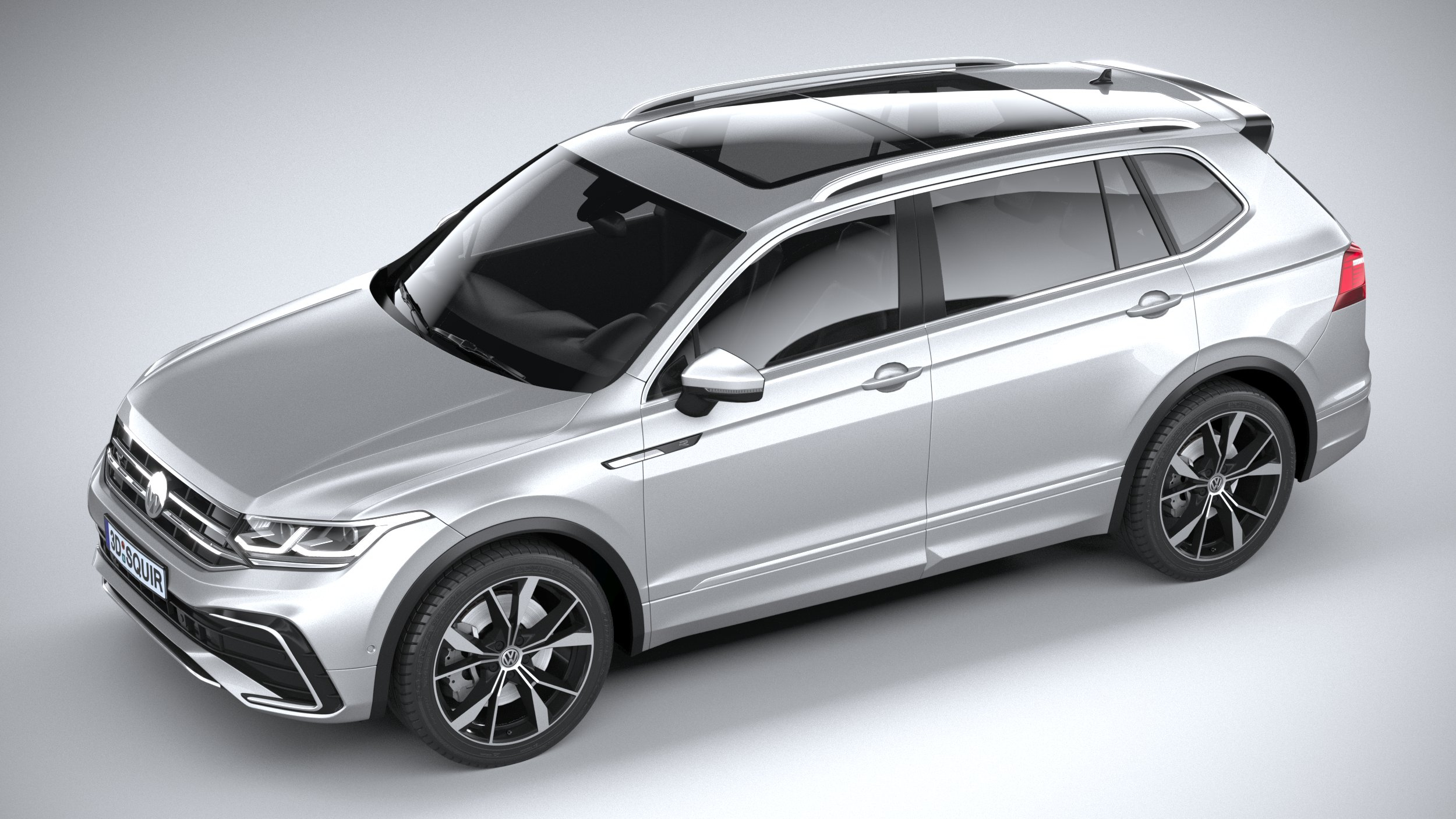 3D Volkswagen Tiguan RLine Allspace 2022 TurboSquid 1748513