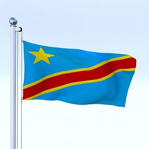 3d flag pole