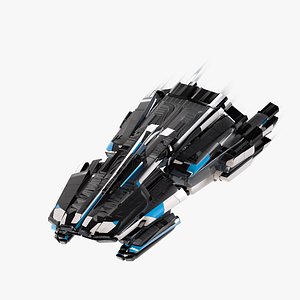 Lowpoly Sci Fi Spaceship Space Craft Air Vehicle 18