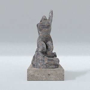 3D model laos Female Leaning Back Statue