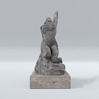 laos Female Leaning Back Statue