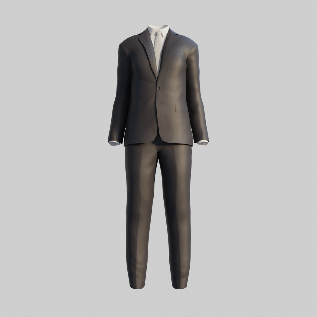 2 piece suit 3D model - TurboSquid 1909478