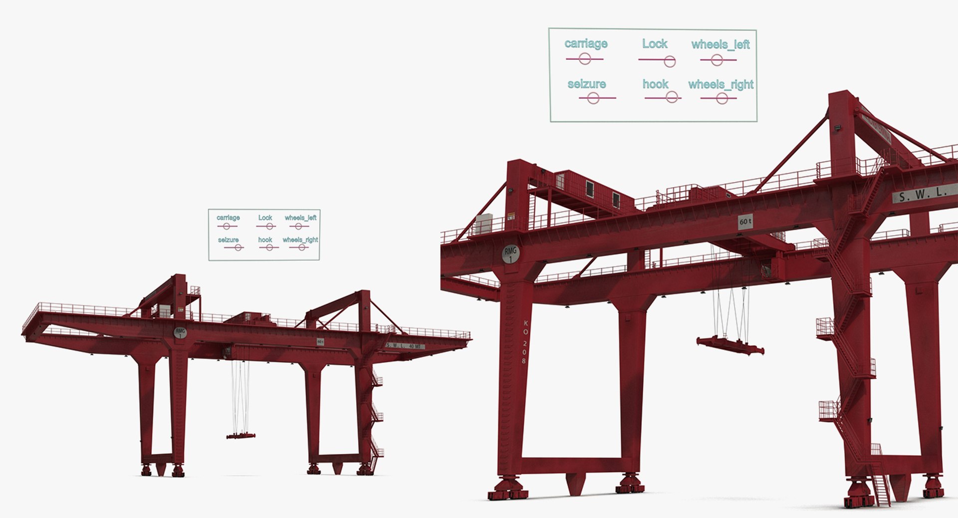 Rigged Cranes 3D - TurboSquid 1203390